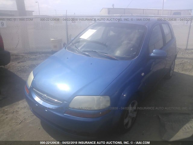 KL1TD666X7B763729 - 2007 CHEVROLET AVEO LS BLUE photo 6