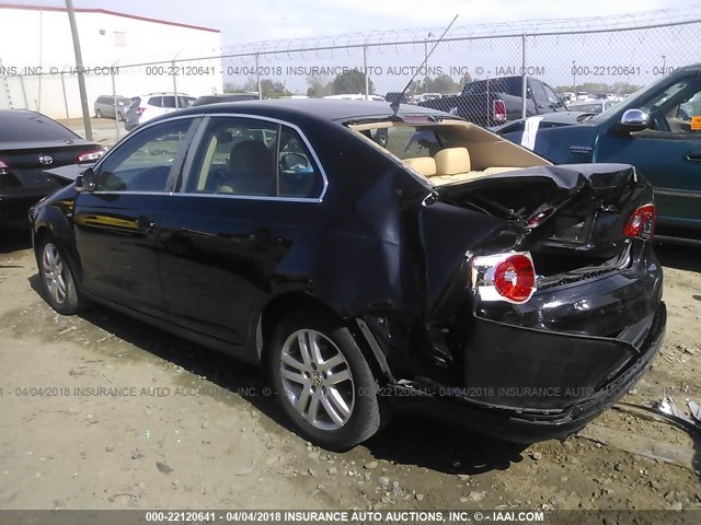 3VWEF71K37M168541 - 2007 VOLKSWAGEN JETTA WOLFSBURG 黑色 照片 3