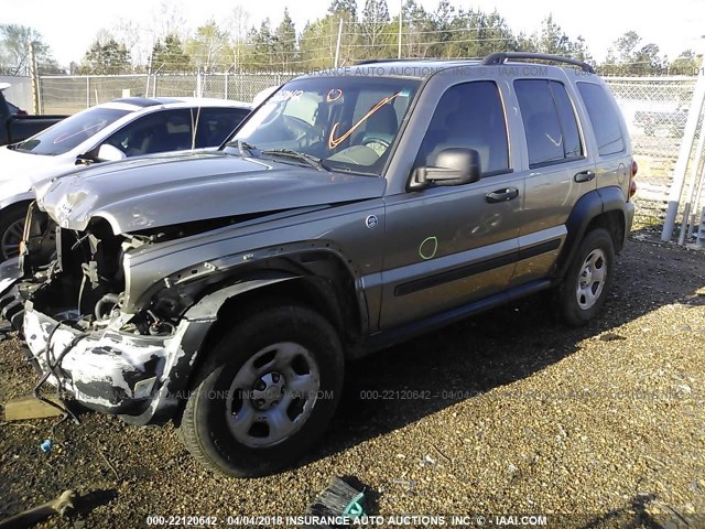 1J4GL48K77W693217 - 2007 JEEP LIBERTY SPORT Champagne photo 2