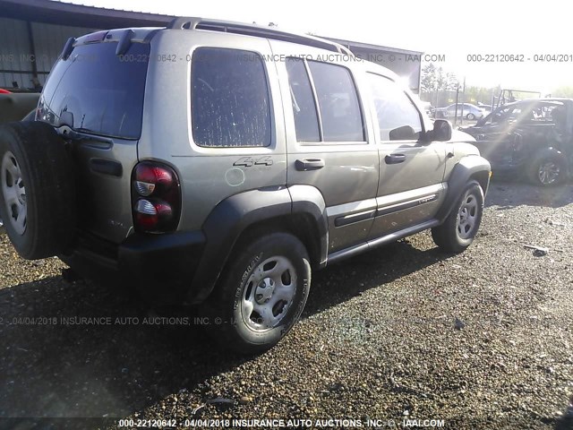 1J4GL48K77W693217 - 2007 JEEP LIBERTY SPORT Champagne photo 4