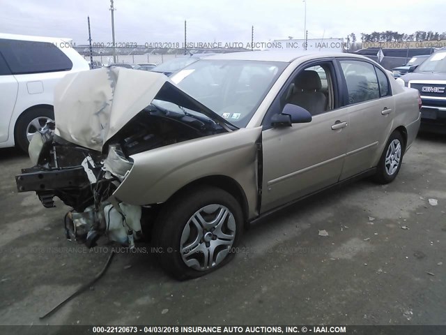 1G1ZS53846F258682 - 2006 CHEVROLET MALIBU LS ოქროსფერი ფოტო 2
