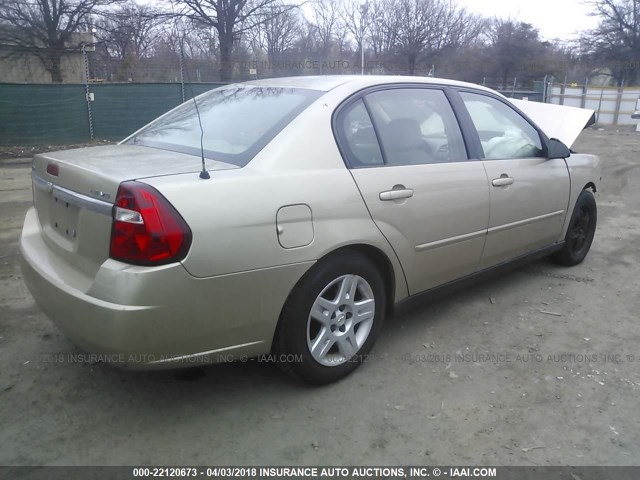 1G1ZS53846F258682 - 2006 CHEVROLET MALIBU LS ოქროსფერი ფოტო 4