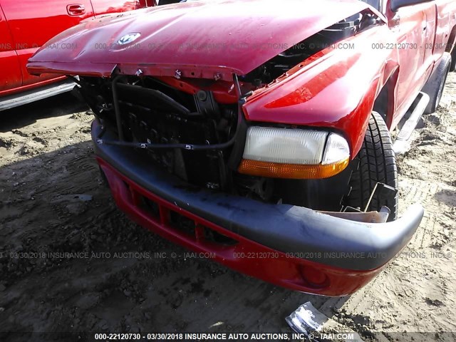 1B7GG32X82S591286 - 2002 DODGE DAKOTA SPORT/RT RED photo 6