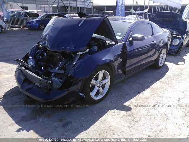 1ZVBP8CH1A5120959 - 2010 FORD MUSTANG GT BLUE photo 2