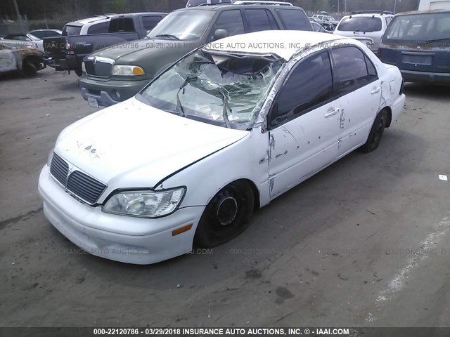 JA3AJ26E23U005051 - 2003 MITSUBISHI LANCER ES WHITE photo 2