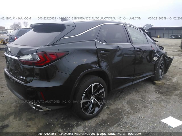 2T2BZMCAXGC007012 - 2016 LEXUS RX 350/BASE/F SPORT BLACK photo 4