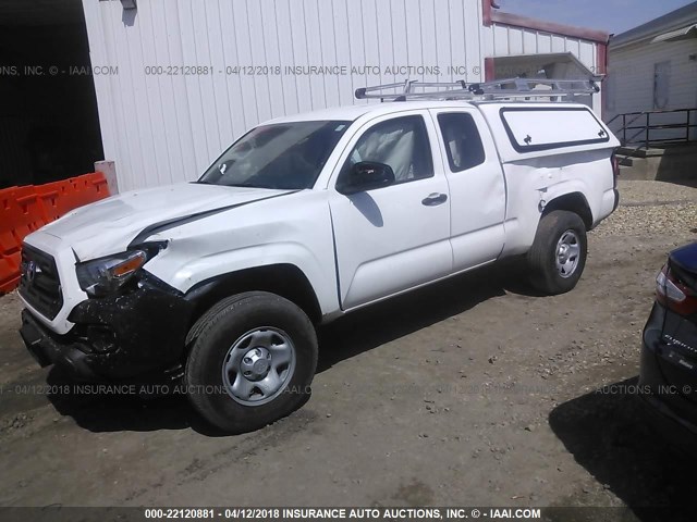 5TFRX5GN4HX096672 - 2017 TOYOTA TACOMA ACCESS CAB/SR/SR5 თეთრი ფოტო 2