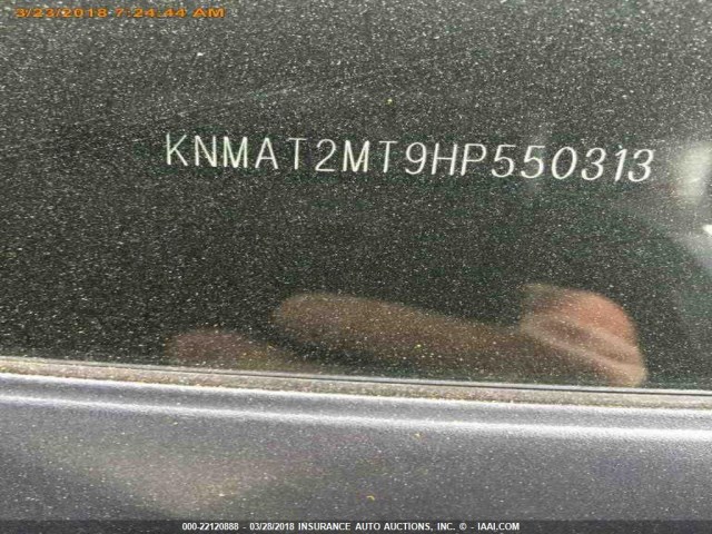 KNMAT2MT9HP550313 - 2017 NISSAN ROGUE S/SV BLACK photo 12