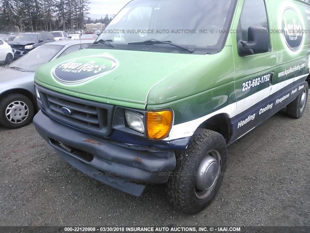 1FTNE24L04HA01938 - 2004 FORD ECONOLINE E250 VAN GREEN photo 6