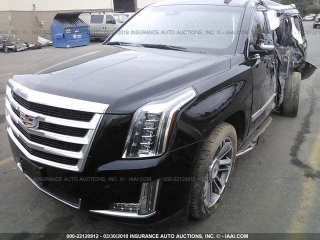 1GYS4BKJ6GR135451 - 2016 CADILLAC ESCALADE LUXURY BLACK photo 2