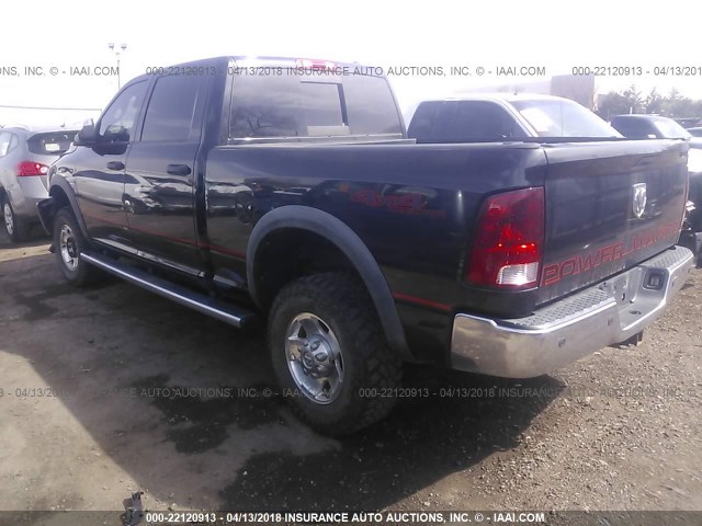 3D7TT2CT1AG164785 - 2010 DODGE RAM 2500 BLACK photo 3