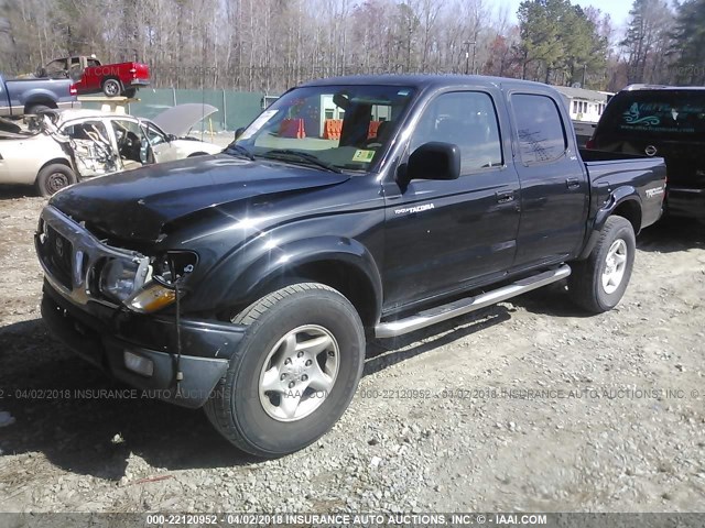 5TEGN92N64Z394784 - 2004 TOYOTA TACOMA DOUBLE CAB PRERUNNER BLACK photo 2