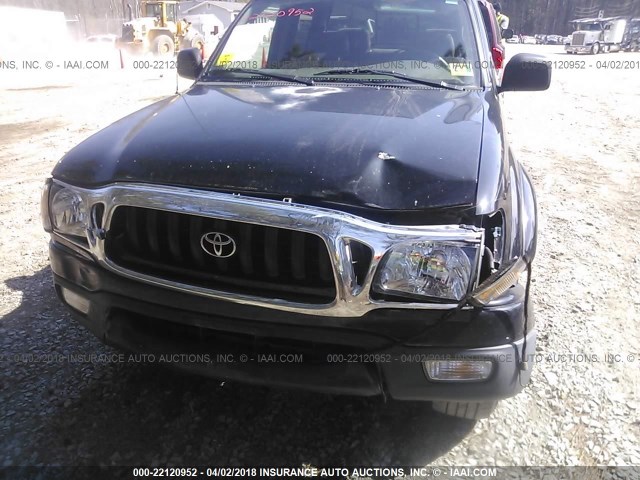 5TEGN92N64Z394784 - 2004 TOYOTA TACOMA DOUBLE CAB PRERUNNER BLACK photo 6