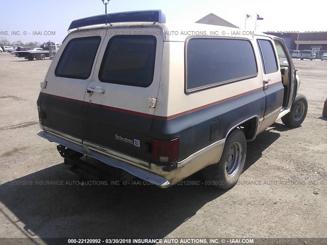 1G8EC16L8FF155707 - 1985 CHEVROLET SUBURBAN C10 TAN photo 4