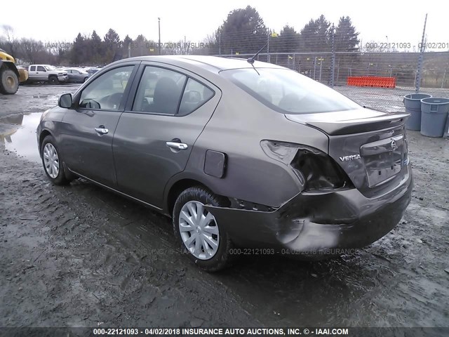 3N1CN7AP3EL823540 - 2014 NISSAN VERSA S/S PLUS/SV/SL GRAY photo 3