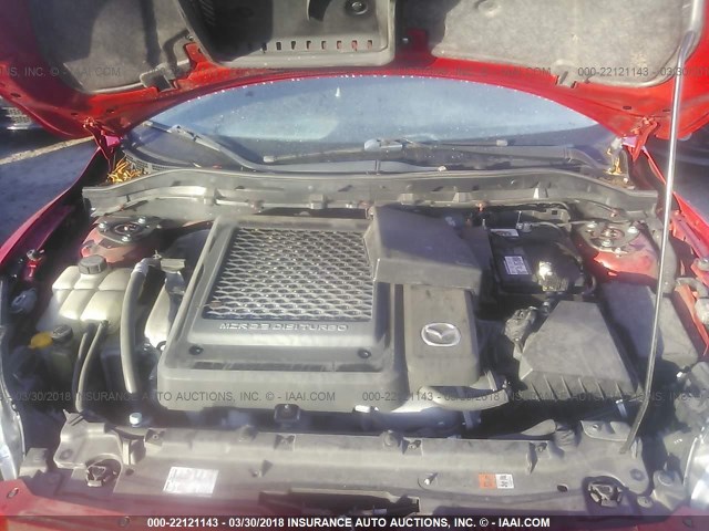 JM1BL1L31C1572978 - 2012 MAZDA SPEED 3 RED photo 9