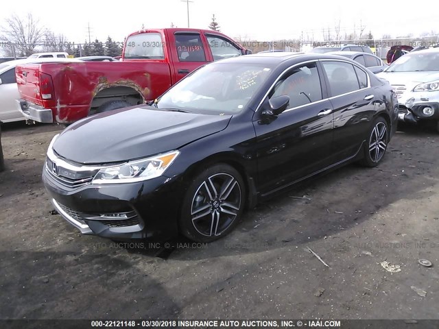 1HGCR2F53GA035123 - 2016 HONDA ACCORD SPORT 黑色 照片 2