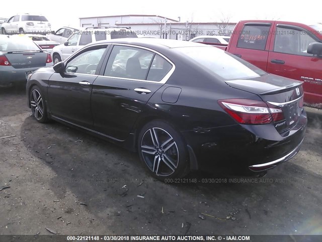 1HGCR2F53GA035123 - 2016 HONDA ACCORD SPORT 黑色 照片 3
