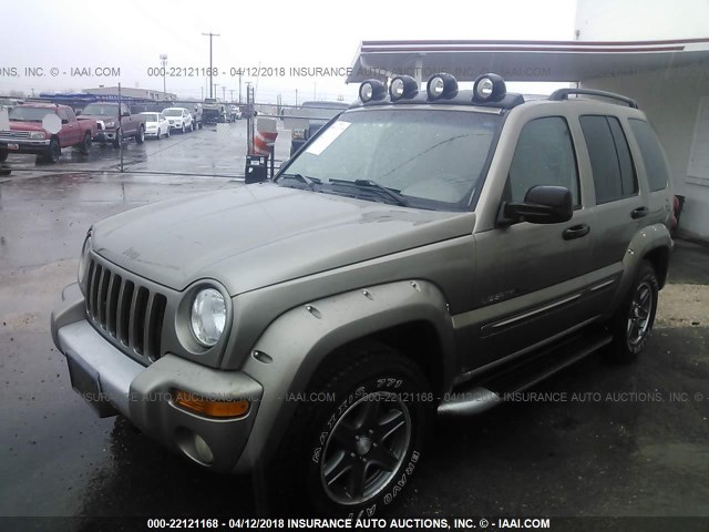 1J4GL38K72W366772 - 2002 JEEP LIBERTY RENEGADE GOLD photo 2