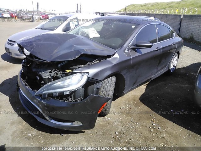 1C3CCCAB2FN621469 - 2015 CHRYSLER 200 LIMITED BROWN photo 2