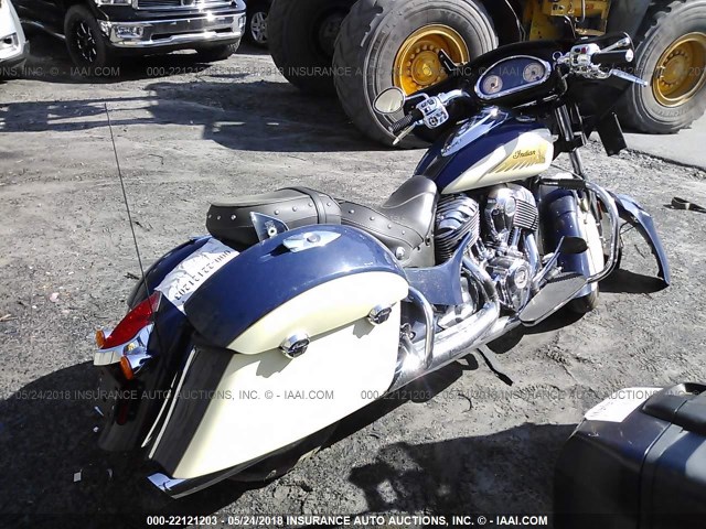 56KTCAAA2F3325705 - 2015 INDIAN MOTORCYCLE CO. CHIEFTAIN BLUE photo 4