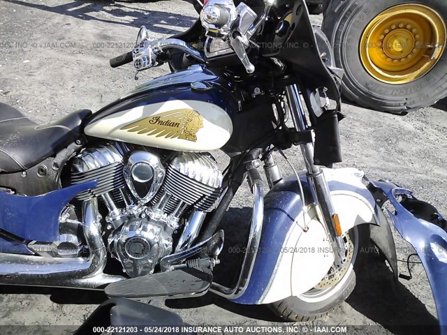 56KTCAAA2F3325705 - 2015 INDIAN MOTORCYCLE CO. CHIEFTAIN BLUE photo 5