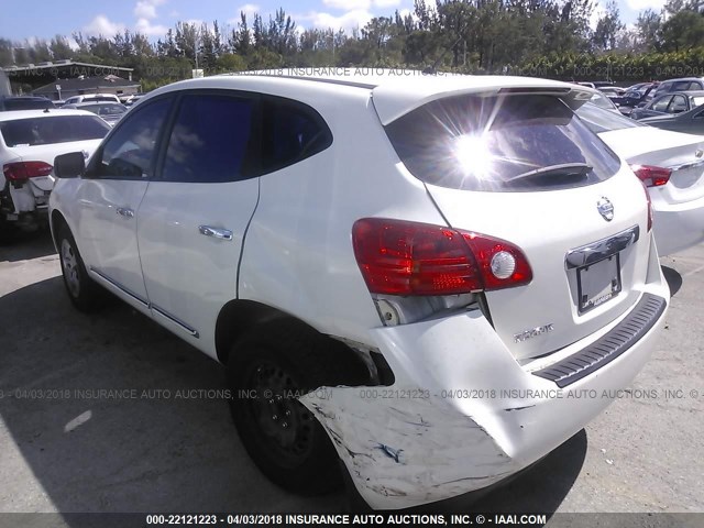 JN8AS5MT4DW516952 - 2013 NISSAN ROGUE S/SV WHITE photo 3