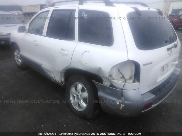 KM8SC73D65U867924 - 2005 HYUNDAI SANTA FE GLS/LX WHITE photo 6