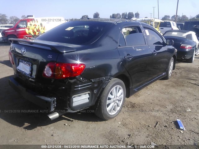 1NXBU4EE3AZ255823 - 2010 TOYOTA COROLLA S/LE/XLE BLACK photo 4