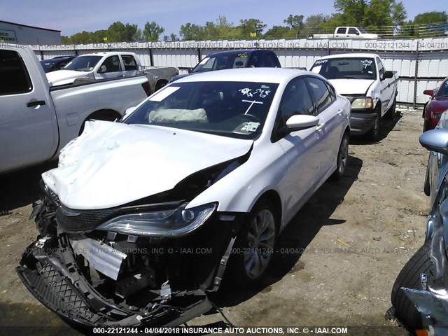 1C3CCCBB3FN693554 - 2015 CHRYSLER 200 S WHITE photo 2