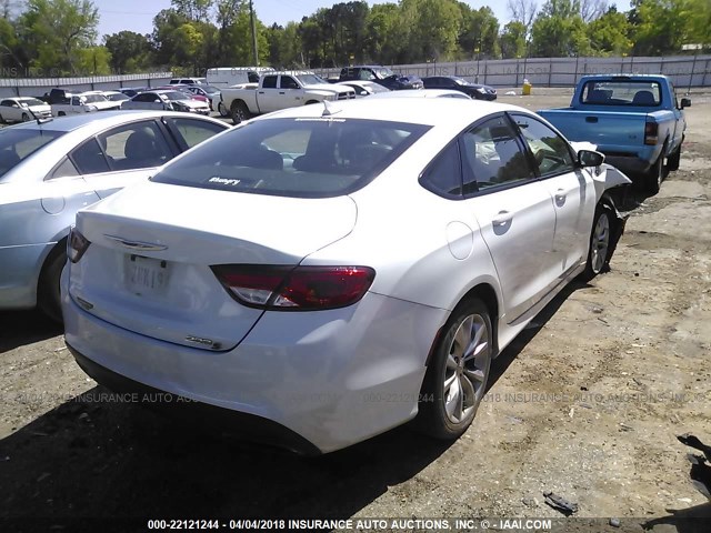 1C3CCCBB3FN693554 - 2015 CHRYSLER 200 S WHITE photo 4