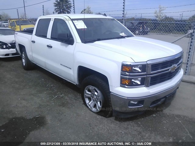 3GCUKREC6EG182681 - 2014 CHEVROLET SILVERADO K1500 LT WHITE photo 1