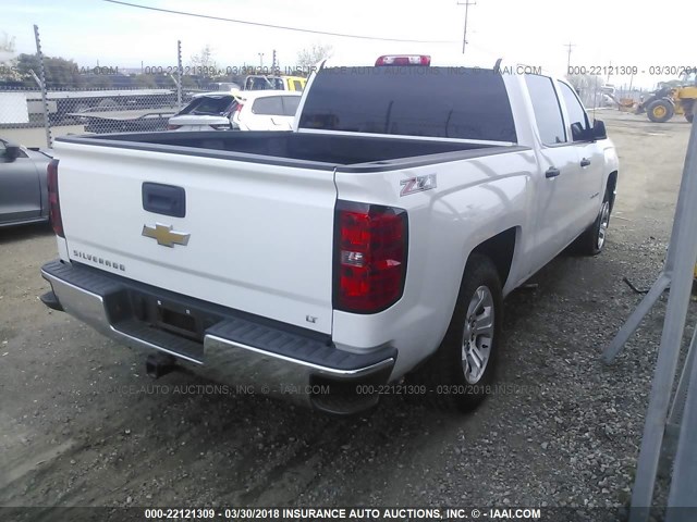 3GCUKREC6EG182681 - 2014 CHEVROLET SILVERADO K1500 LT WHITE photo 4