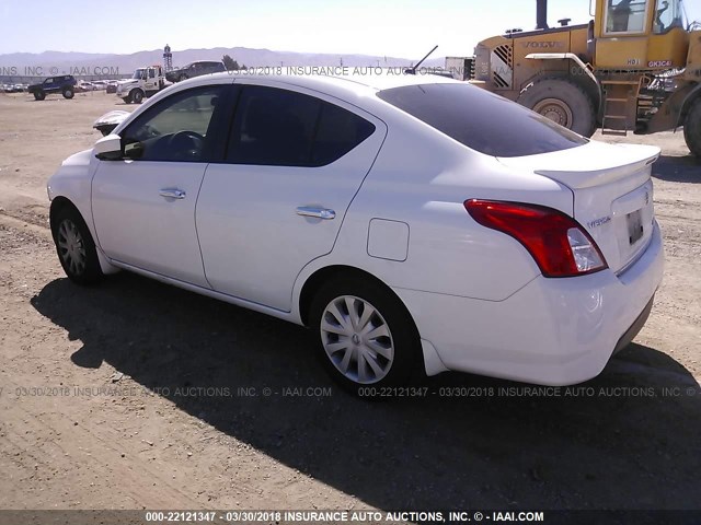 3N1CN7AP2GL866480 - 2016 NISSAN VERSA S/S PLUS/SV/SL WHITE photo 3