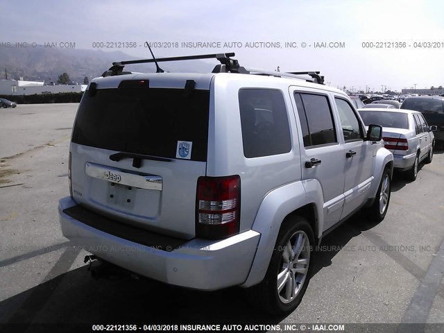 1C4PJLFK2CW201194 - 2012 JEEP LIBERTY JET SILVER photo 4