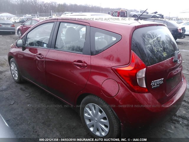 3N1CE2CP7EL411007 - 2014 NISSAN VERSA NOTE S/S PLUS/SV/SL RED photo 3