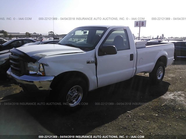 3FTNF20L33MB19110 - 2003 FORD F250 SUPER DUTY WHITE photo 2