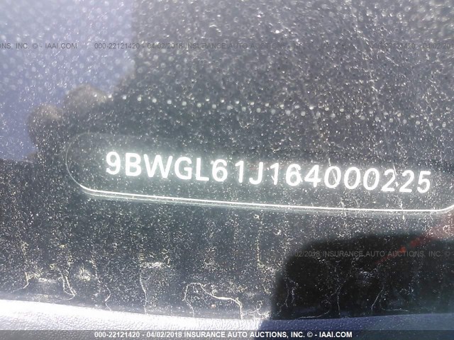 9BWGL61J164000225 - 2006 VOLKSWAGEN GOLF GLS GRAY photo 9