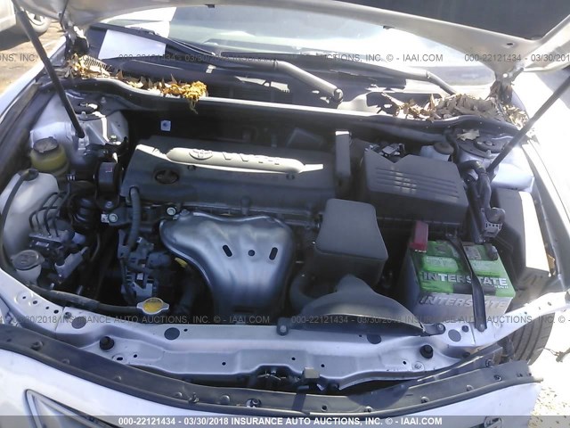 4T1BE46K79U335641 - 2009 TOYOTA CAMRY SE/LE/XLE SILVER photo 10
