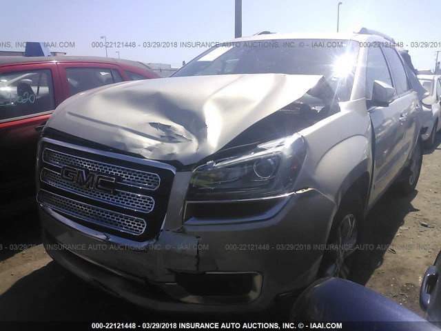 1GKKRRKDXFJ113111 - 2015 GMC ACADIA SLT-1 GOLD photo 2