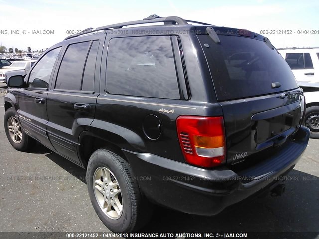 1J4GW68N0XC792881 - 1999 JEEP GRAND CHEROKEE LIMITED BLACK photo 3