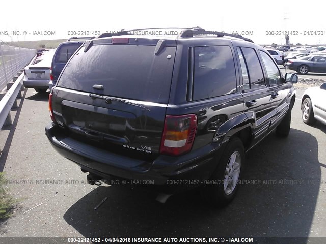 1J4GW68N0XC792881 - 1999 JEEP GRAND CHEROKEE LIMITED BLACK photo 4