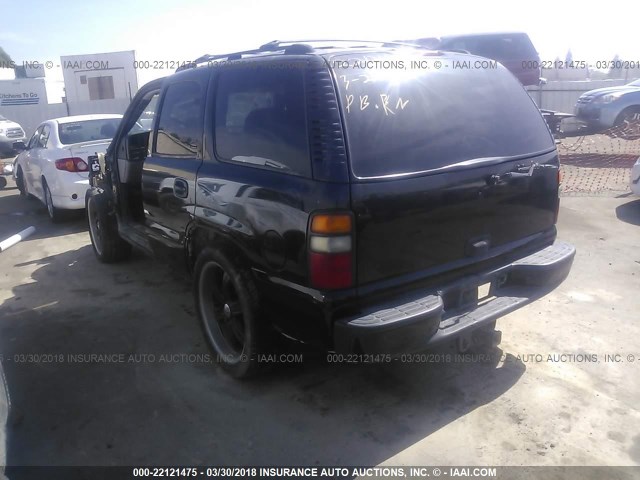 1GNEC13T01J157085 - 2001 CHEVROLET TAHOE C1500 BLACK photo 3