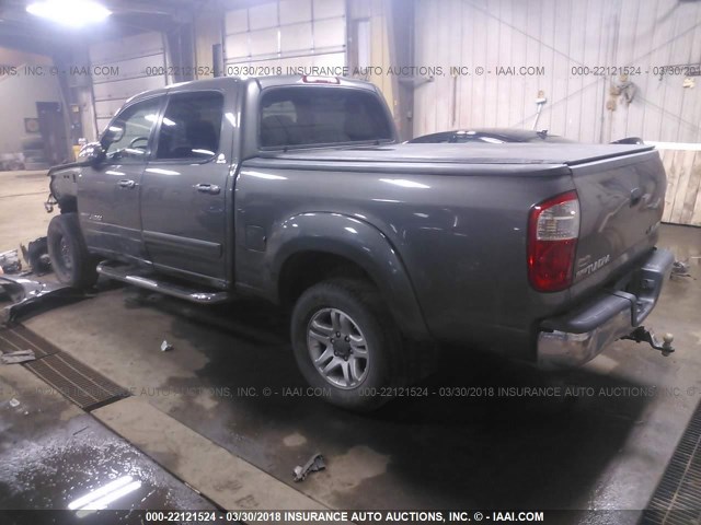 5TBDT44186S505267 - 2006 TOYOTA TUNDRA DOUBLE CAB SR5 GRAY photo 3