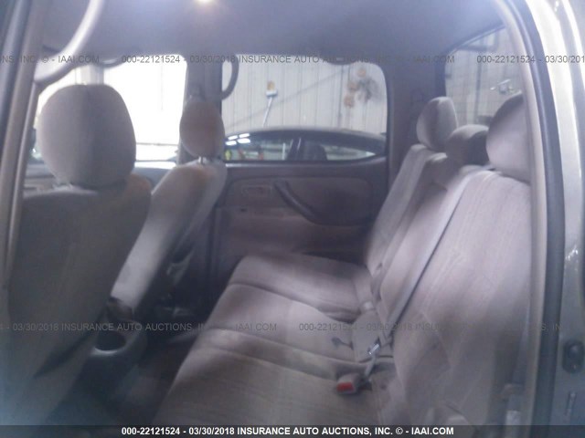 5TBDT44186S505267 - 2006 TOYOTA TUNDRA DOUBLE CAB SR5 GRAY photo 8