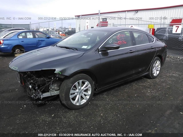 1C3CCCAB1FN607949 - 2015 CHRYSLER 200 LIMITED GRAY photo 2