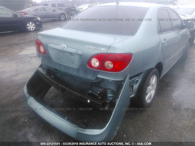 1NXBR30E16Z737345 - 2006 TOYOTA COROLLA CE/LE/S GREEN photo 6