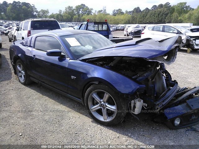 1ZVBP8CH0A5161678 - 2010 FORD MUSTANG GT BLUE photo 1