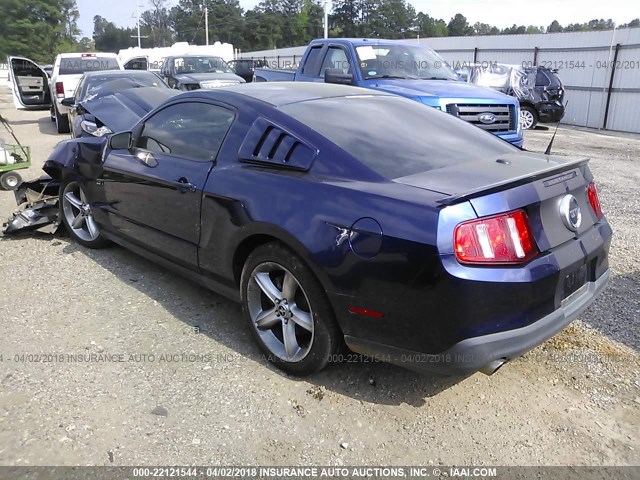 1ZVBP8CH0A5161678 - 2010 FORD MUSTANG GT BLUE photo 3
