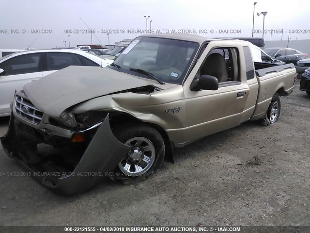 1FTYR14E21PA19890 - 2001 FORD RANGER SUPER CAB BROWN photo 2